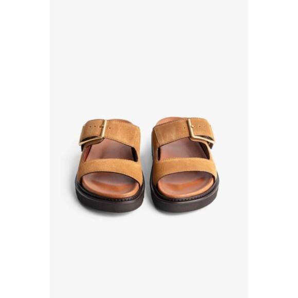 NEW ZADIG & VOLTAIRE Women's Alpha Cecilia Suede Sandal in folk size 41/9.5 - 10 - Picture 2 of 4